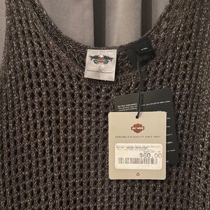 Harley-Davidson Brown Mesh Tank Top